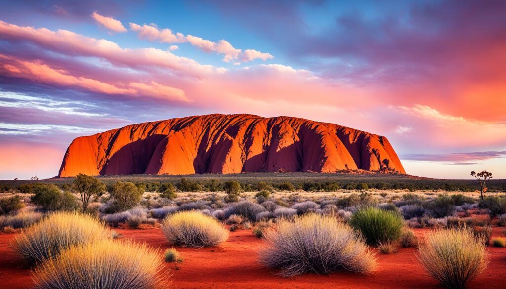 Uluru rock formation