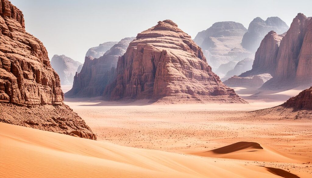 Wadi Rum desert landscapes