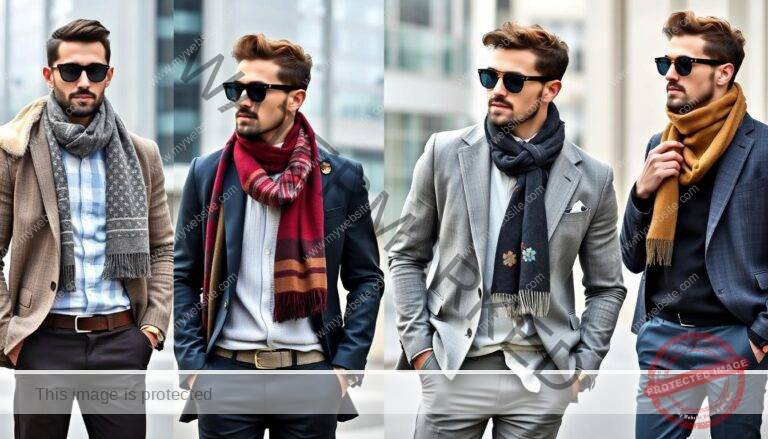 men's fashion scarf styling ideas