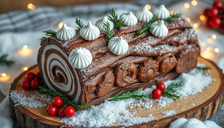 decorations for yule log cake