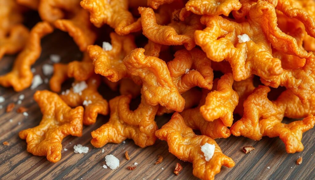 fried pork rind chips