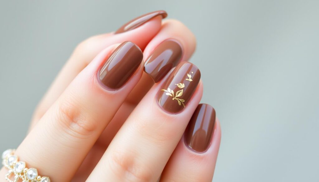 milk chocolate nails
