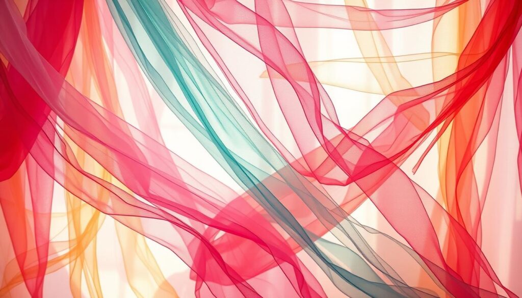 Sheer fabric colors