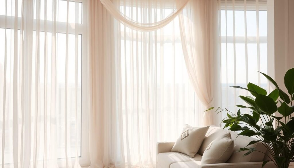 Sheer fabric decor