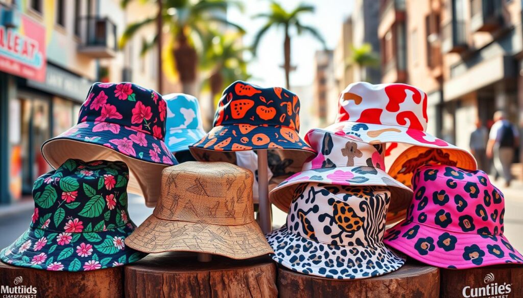Trendy bucket hats
