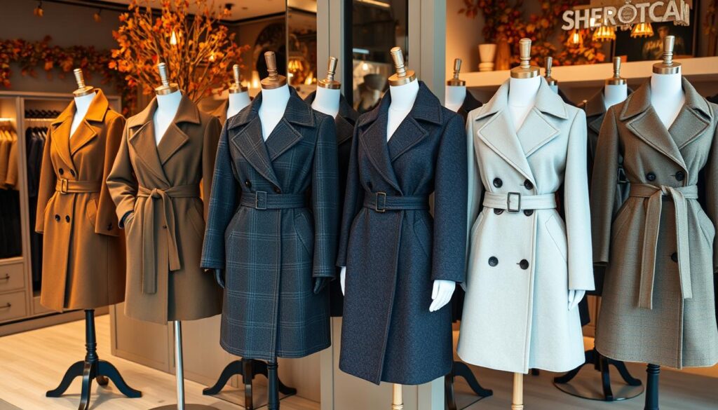 Wool Blend Belted Coats