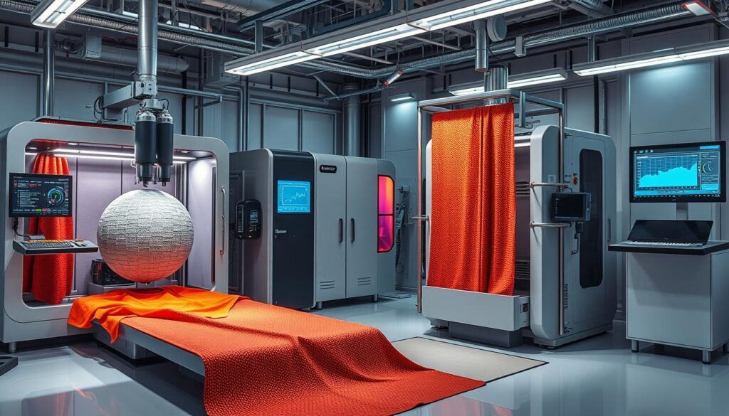 high-tech fabric testing
