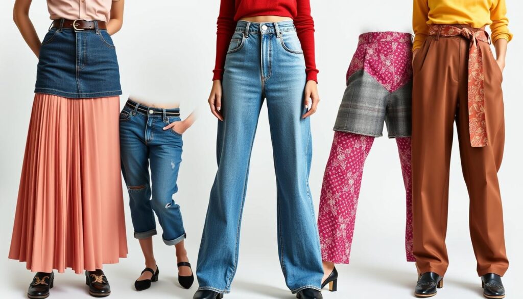 high-waisted design features
