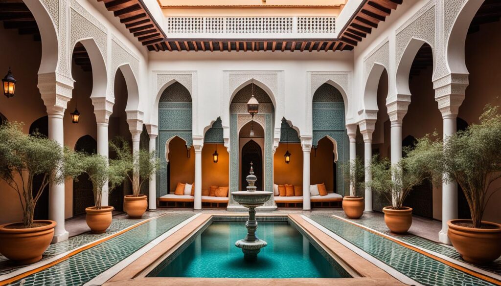 Moroccan architecture in riads