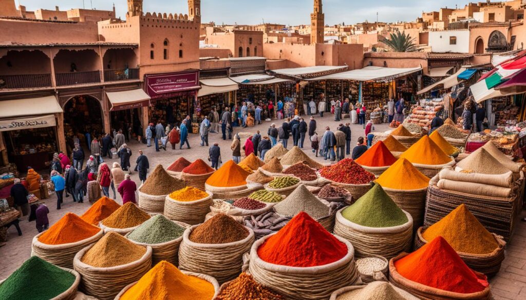 Moroccan spice market Moroccan spice market