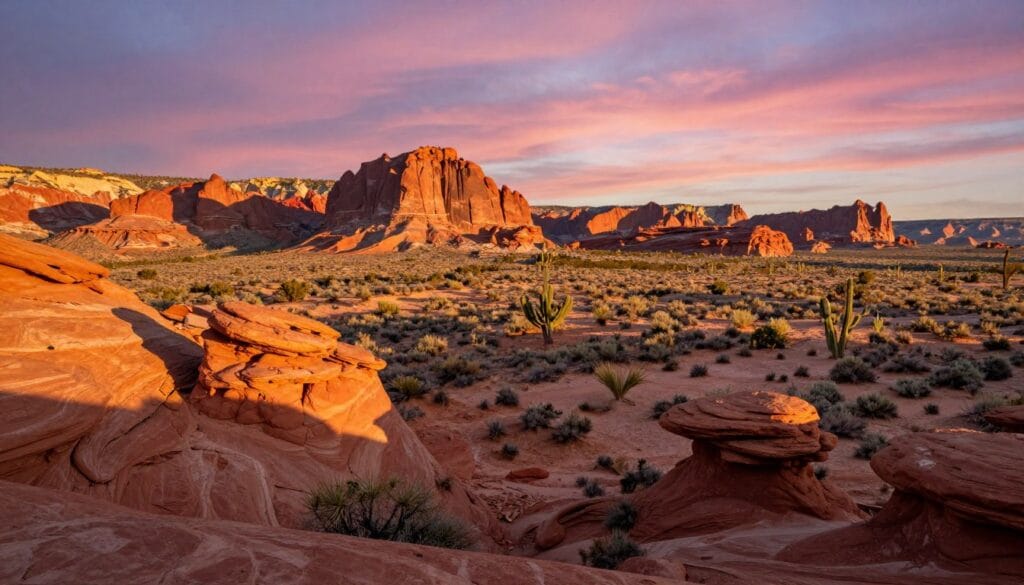 Desert landscapes and geological marvels in the American Southwest
